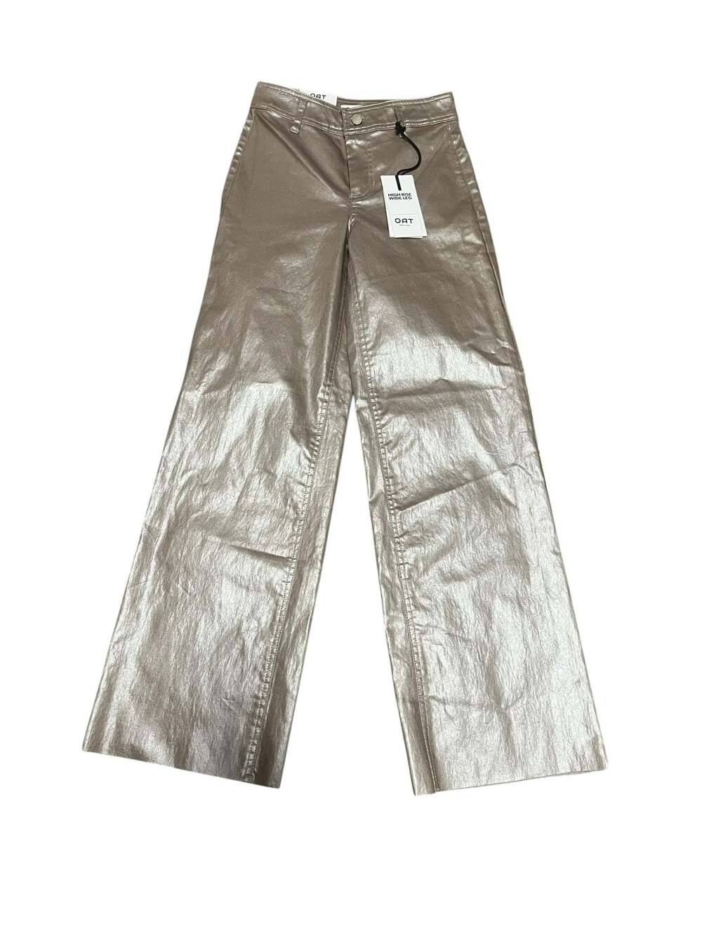 OAT High Rise Wide Leg Metallic  Pants